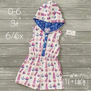 Pete and Lucy Boutique Pink Nautical Romper